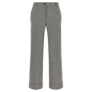 Alberto Biani Gray Wool Flared Women's Pants